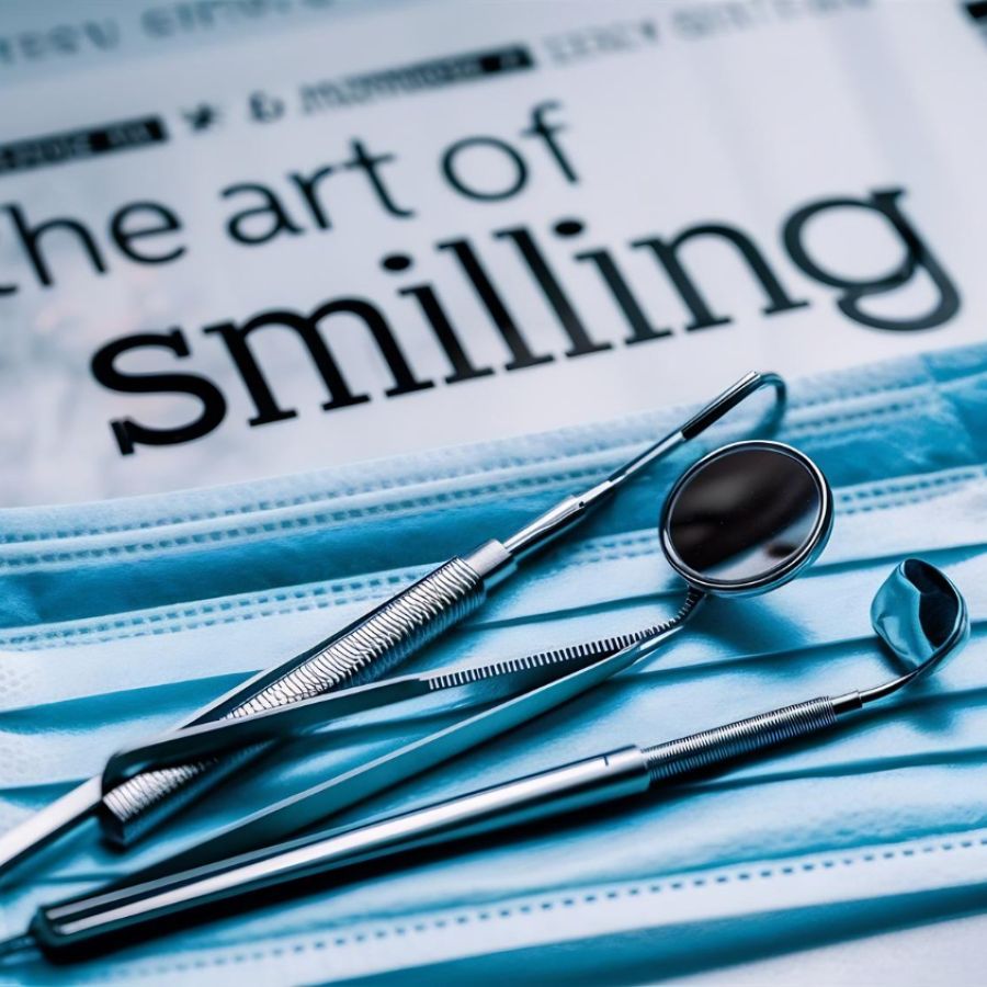 dental tools on a mask
